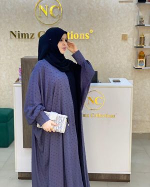 Grey Mina multicored abaya